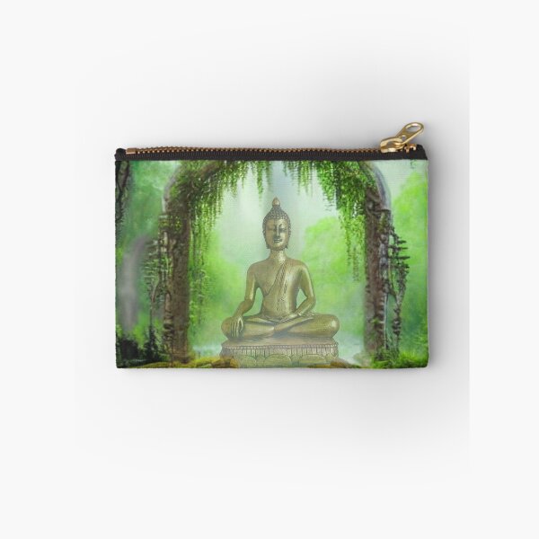 Item preview, Copy of Lost Forest Temple 5B - Buddha statue -Throw Pillows and Prints.  designed and sold by ScatterHub.