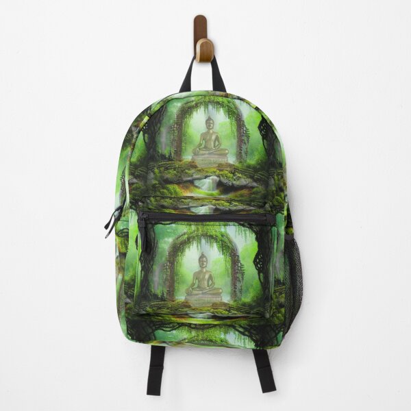 Item preview, Copy of Lost Forest Temple 5B - Buddha statue -Throw Pillows and Prints.  designed and sold by ScatterHub.
