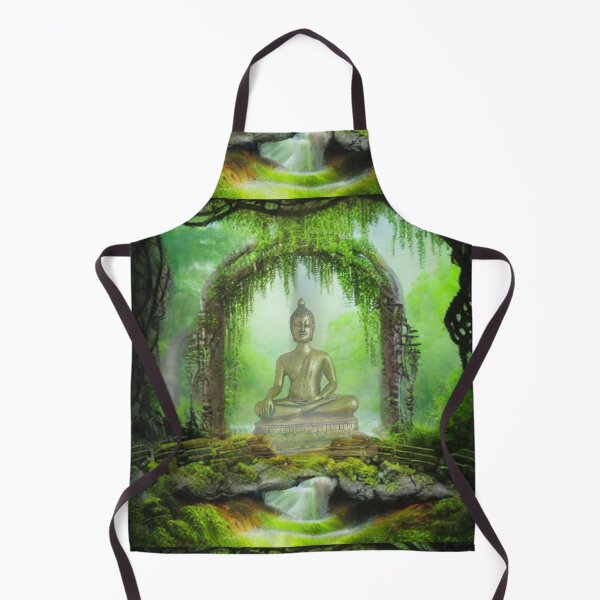 Item preview, Copy of Lost Forest Temple 5B - Buddha statue -Throw Pillows and Prints. designed and sold by ScatterHub.