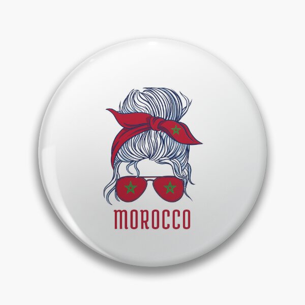 Item preview, Morocco Flag Messy Bun Hair Gift For Morocco Soccer Team Fans Moroccan Mom Woman Girl  designed and sold by ollalla.