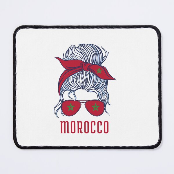Item preview, Morocco Flag Messy Bun Hair Gift For Morocco Soccer Team Fans Moroccan Mom Woman Girl  designed and sold by ollalla.