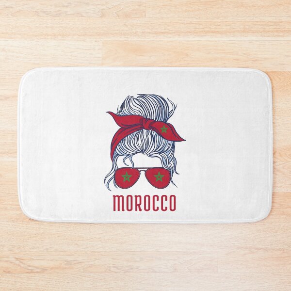 Item preview, Morocco Flag Messy Bun Hair Gift For Morocco Soccer Team Fans Moroccan Mom Woman Girl  designed and sold by ollalla.