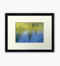Fall Water Reeds Framed Print