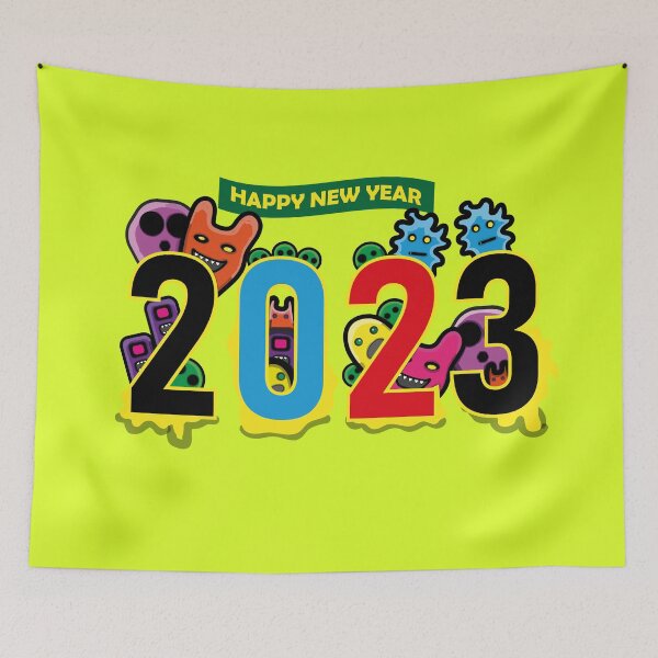 Item preview, Happy new year 2023 - typography design designed and sold by Sweet Bee's.
