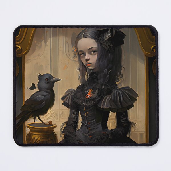 Item preview, Artistic Gothic Victorian Girl with Crow designed and sold by The-Dark-Art.
