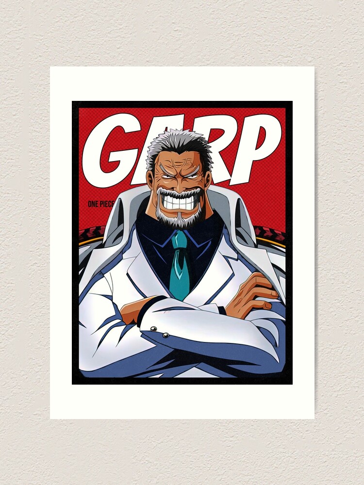 Monkey D. Garp One Piece Red Comic Design