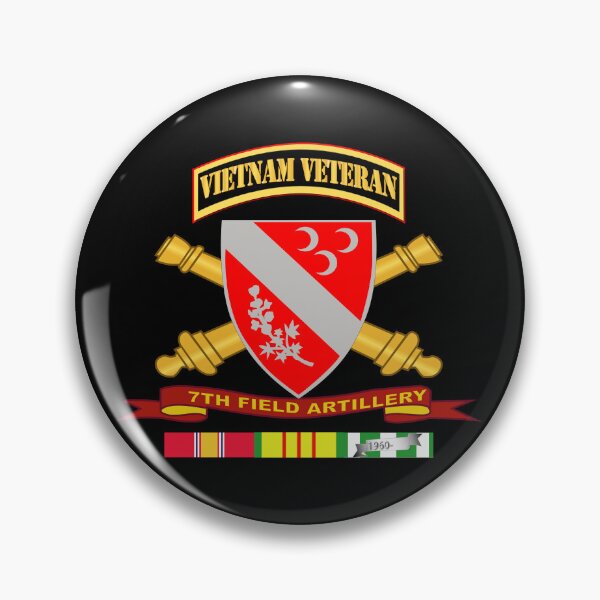 Item preview, Army - 7th Field Artillery w Br - Ribbon VN SVC Vet Tab designed and sold by Military Insignia Products.