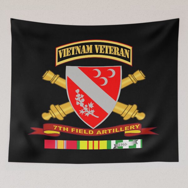 Item preview, Army - 7th Field Artillery w Br - Ribbon VN SVC Vet Tab designed and sold by Military Insignia Products.