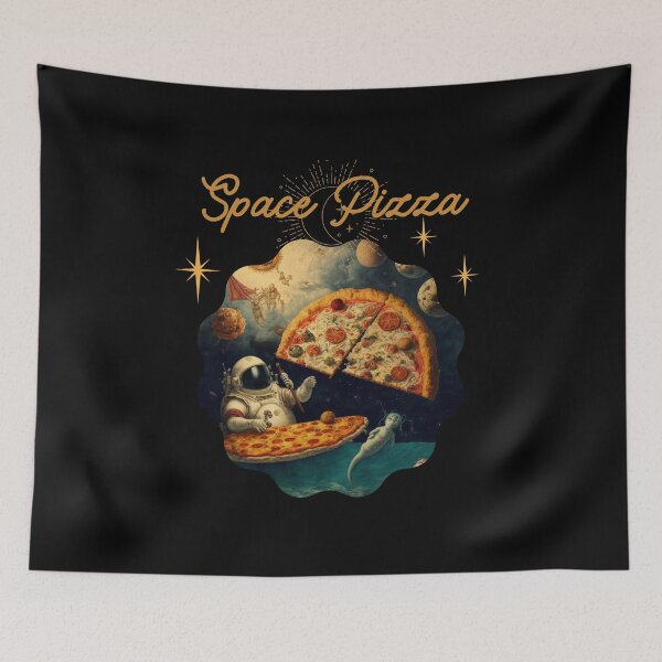 Item preview, Fantasy on the theme of Pizza in space Vintage comics Space Pizza designed and sold by GorinART.
