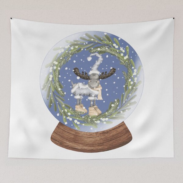 Item preview, Snow Globe Winter Wonderland Reindeer 2 designed and sold by TasimaDesign.