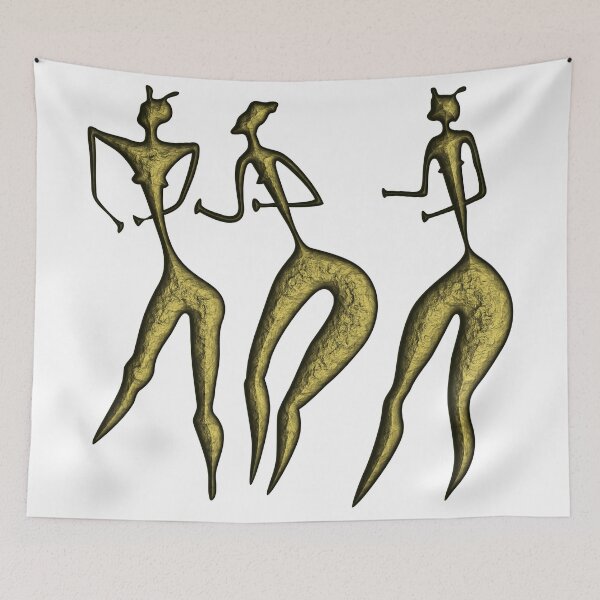 Item preview, Three Graces - three women - primitive art designed and sold by siloto.