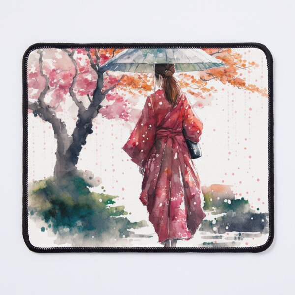 Item preview, Japanese girl walking in the rain designed and sold by Mirochan80.