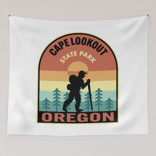 Item preview, Cape Lookout State Park Oregon Retro Hiking designed and sold by HalpinDesign.