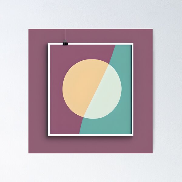 Item preview, Mid Century Modern Celestial Art Digital Painting designed and sold by PrintsCoolArt.