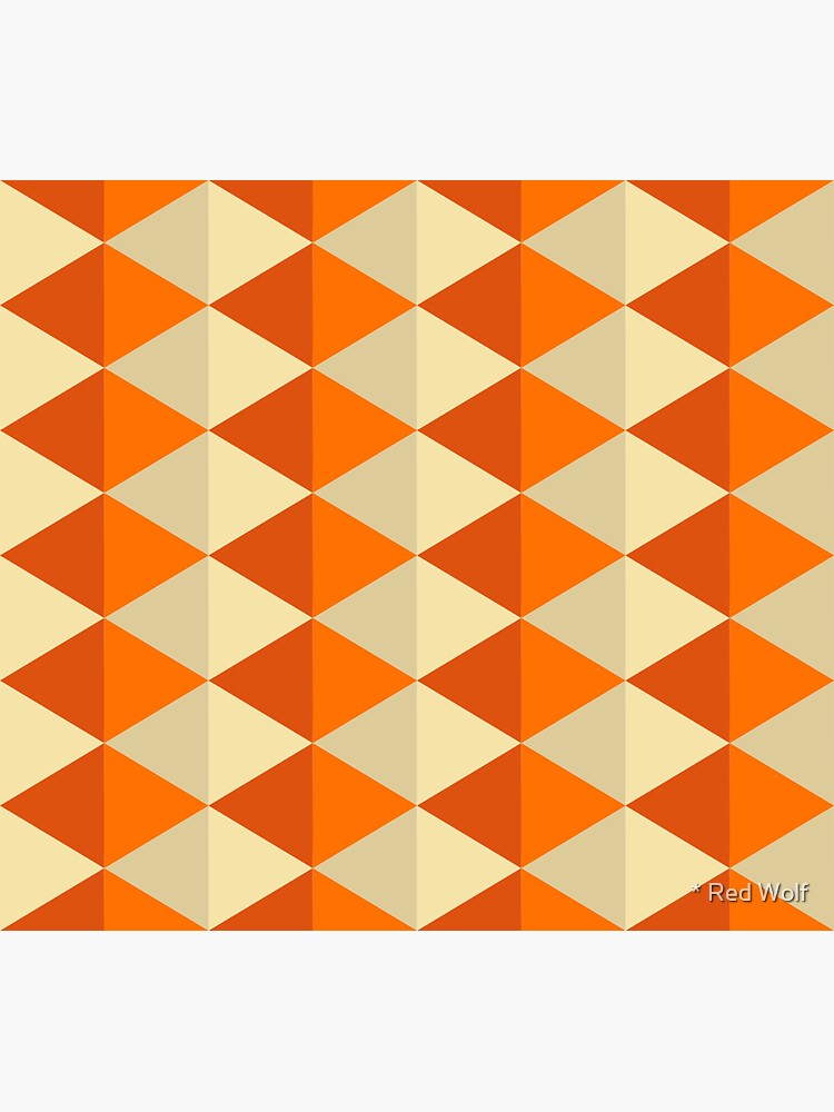 Geometric Pattern: Split Diamond: Orange by redwolfoz