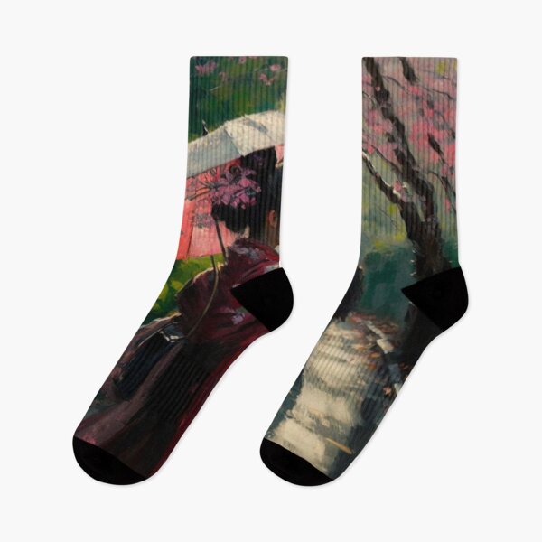 Item preview, Japanese girl walking in the rain  designed and sold by Mirochan80.