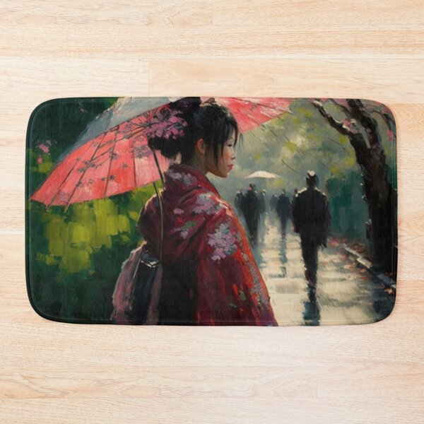 Item preview, Japanese girl walking in the rain  designed and sold by Mirochan80.