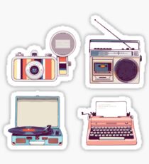 Go Analog Retro Sticker Set Hipster Style Sticker