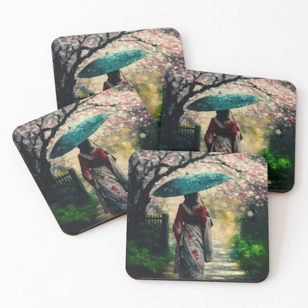 Item preview, Japanese girl walking in the rain  designed and sold by Mirochan80.