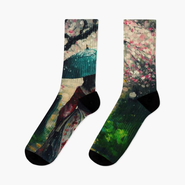 Item preview, Japanese girl walking in the rain  designed and sold by Mirochan80.