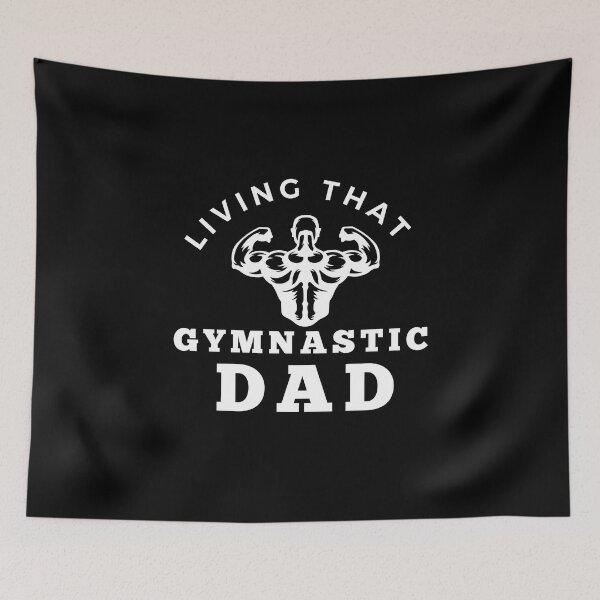 Item preview, Living that gymnastic Dad | Bodybuilding Motivational quotes designed and sold by Shambusiness.