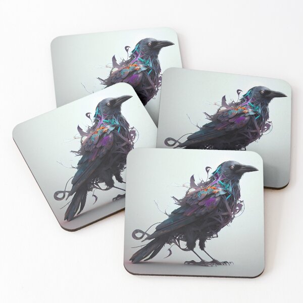 Item preview, Crow in a beautiful Illustration style. designed and sold by The-Dark-Art.