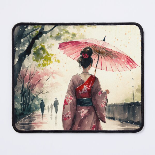 Item preview, Japanese girl walking in the rain designed and sold by Mirochan80.