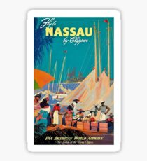 Pegatina Cartel de viaje Vintage Bahamas