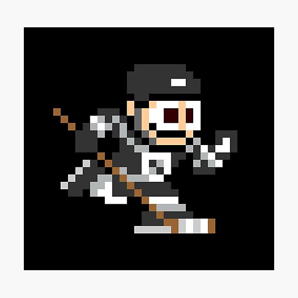 Seattle Kraken NHL Hockey Team Jersey 8-bit Pixel Art Nintendo