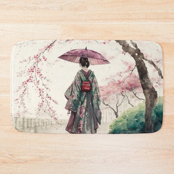 Item preview, Japanese girl walking in the rain  designed and sold by Mirochan80.