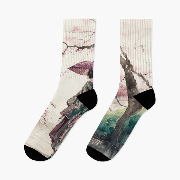 Item preview, Japanese girl walking in the rain  designed and sold by Mirochan80.