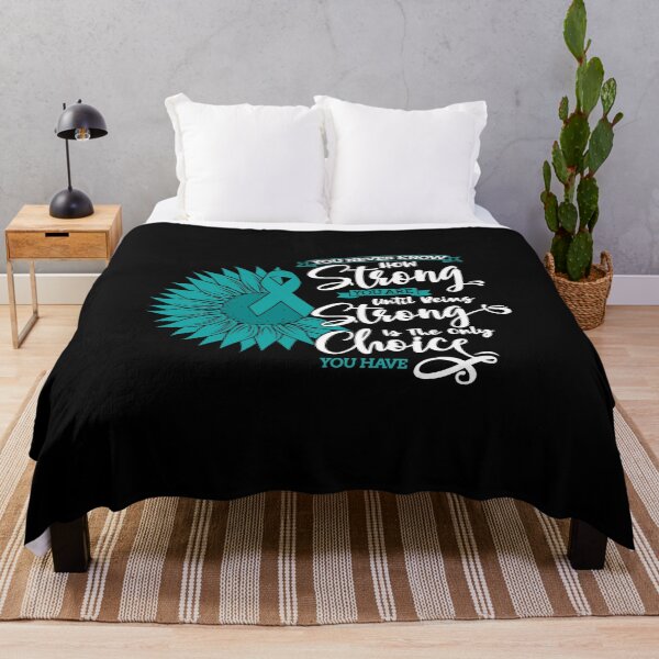 Item preview, Cervical Cancer Awareness - You Never Know How Strong Saying designed and sold by Style4You24.