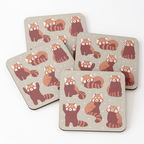 Item preview, 6 Red panda  stickers pack cute illustration  designed and sold by Yarafantasyart.