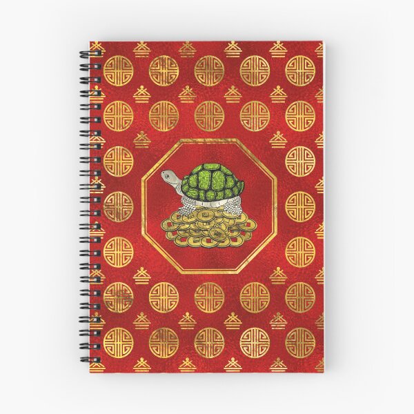 Item preview, Golden Tortoise / Turtle Feng Shui on red designed and sold by k9printart.