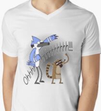 Regular show OOOooooo !!! Men's V-Neck T-Shirt