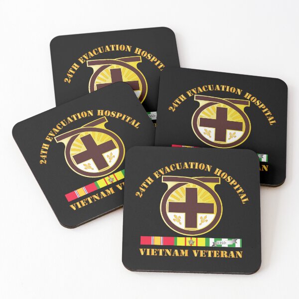 Item preview, Army - 24th Evacuation Hospital - Vietnam Veteran w  V N SVC designed and sold by Military Insignia Products.