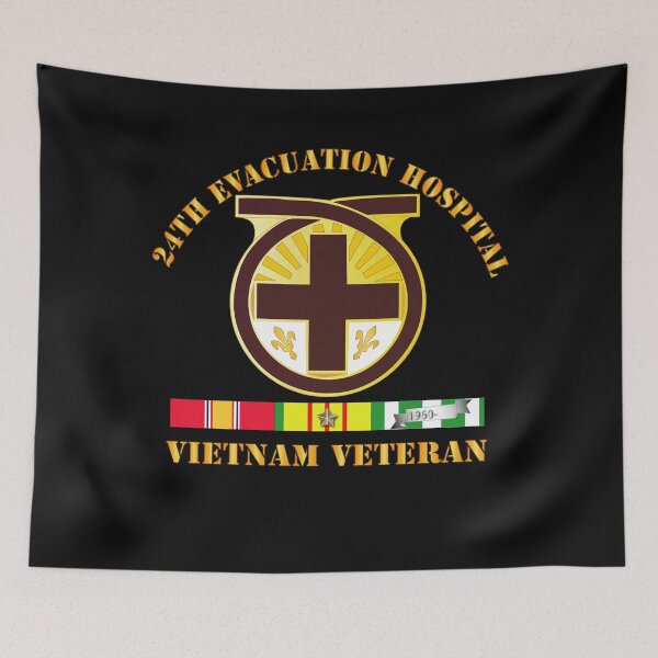 Item preview, Army - 24th Evacuation Hospital - Vietnam Veteran w  V N SVC designed and sold by Military Insignia Products.