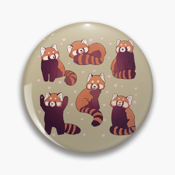 Item preview, 6 Red panda stickers pack cute illustration  designed and sold by Yarafantasyart.