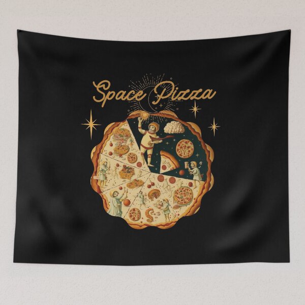 Item preview, Fantasy on the theme of Pizza in space Vintage comics Space Pizza designed and sold by GorinART.