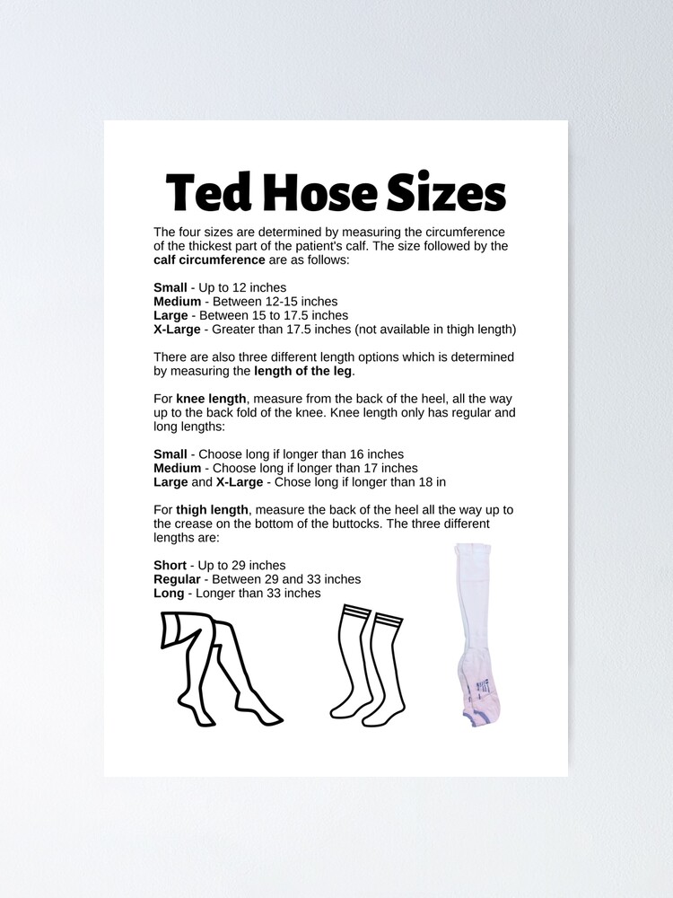 Ted Hose Sizes Chart Poster for Sale by Caregiverology