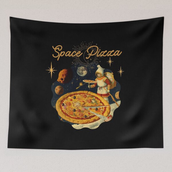 Item preview, Fantasy on the theme of Pizza in space Vintage comics Space Pizza designed and sold by GorinART.
