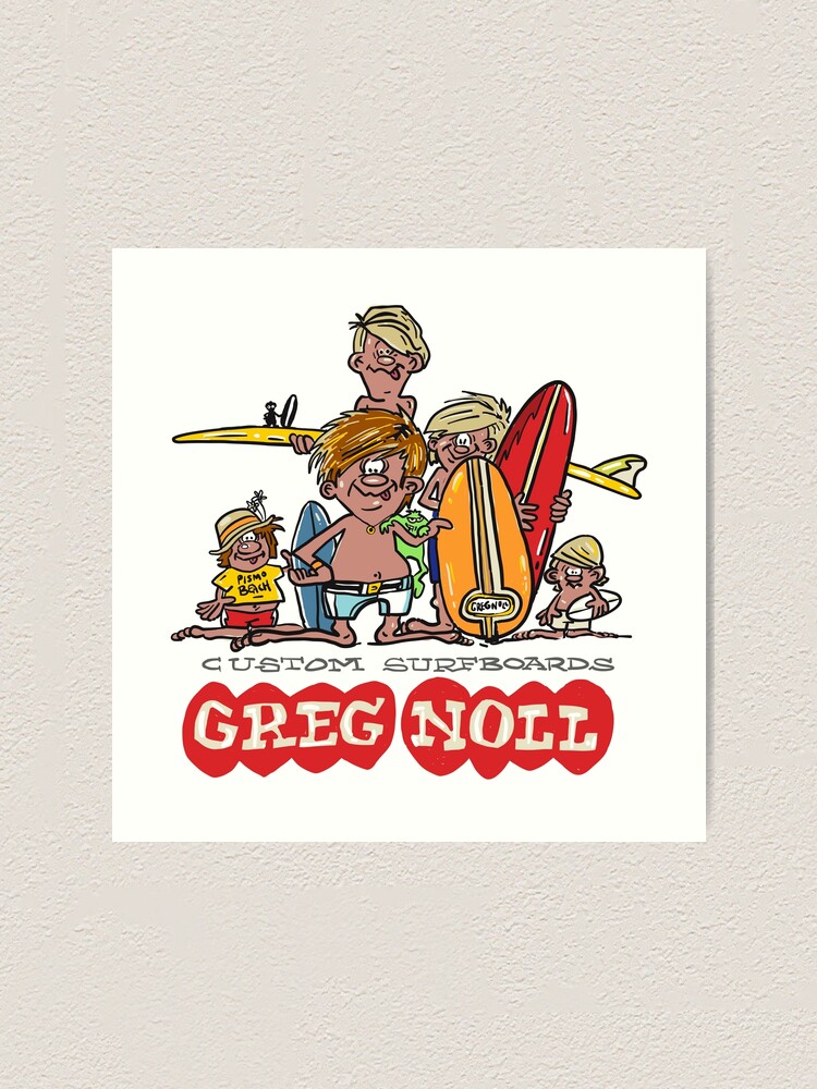 SIXTIES Longboard Surfer Legend Noll SURFING SURFBOARDS POP -ART