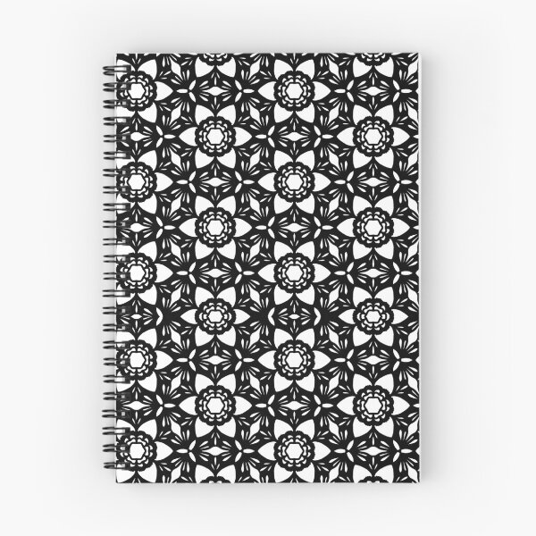 Item preview, Black and white flower pattern design designed and sold by QuirkynCute.