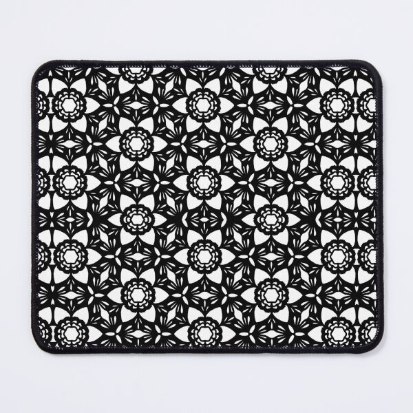 Item preview, Black and white flower pattern design designed and sold by QuirkynCute.