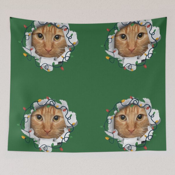 Item preview, Meowy Catmas Cat Christmas Tree Xmas Girls Boys Funny Santa designed and sold by DiensDesign.