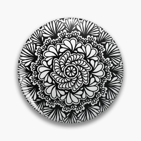Item preview, Black and white mandala designed and sold by QuirkynCute.