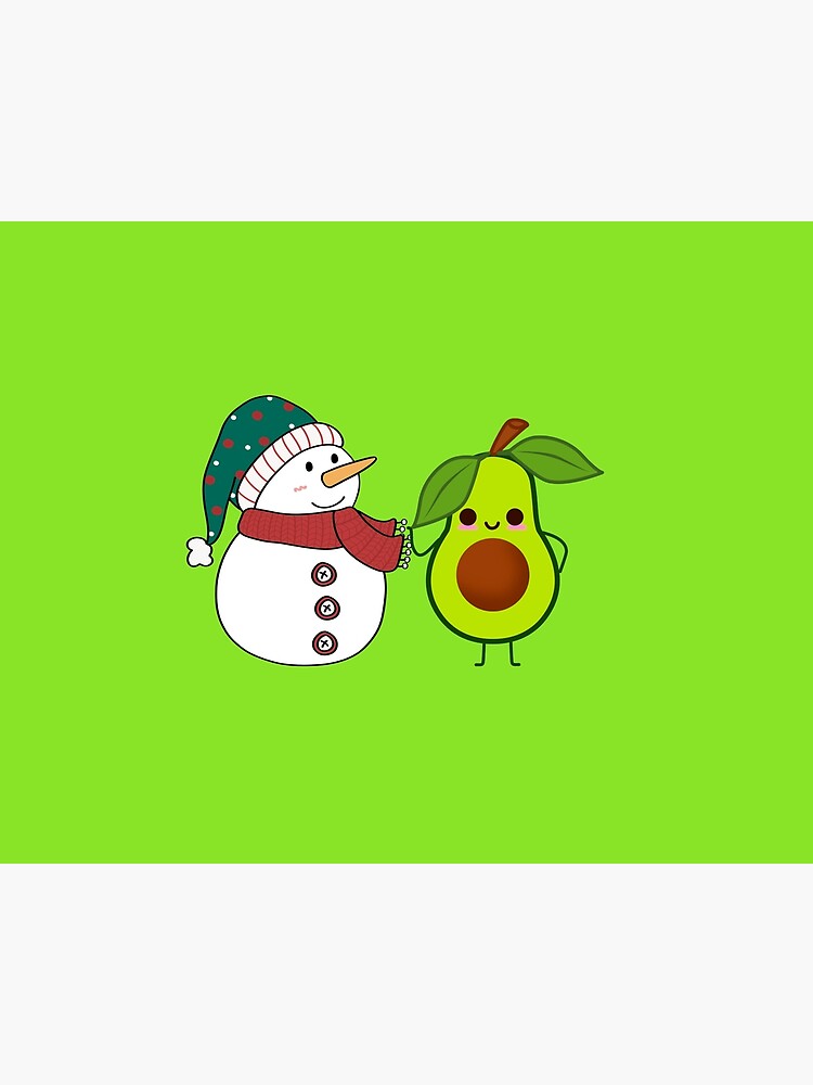 Snowman Refreshing With Avocado | Art Board Print