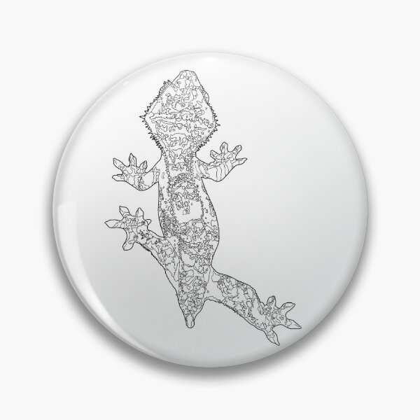 Item preview, Crested Gecko Frog Butt Lineart designed and sold by Reptillery.