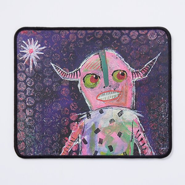 Item preview, Horny Guy Outsider Art Brut Monster designed and sold by BeaOutsiderArt.