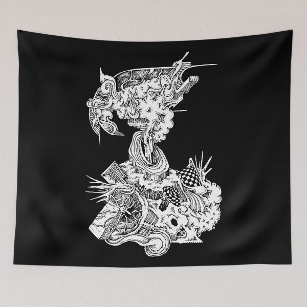 Item preview, Psychodelic surreal abstract psy entrophy doodle 3D Geometry Drawing  designed and sold by BrudnaMasa.